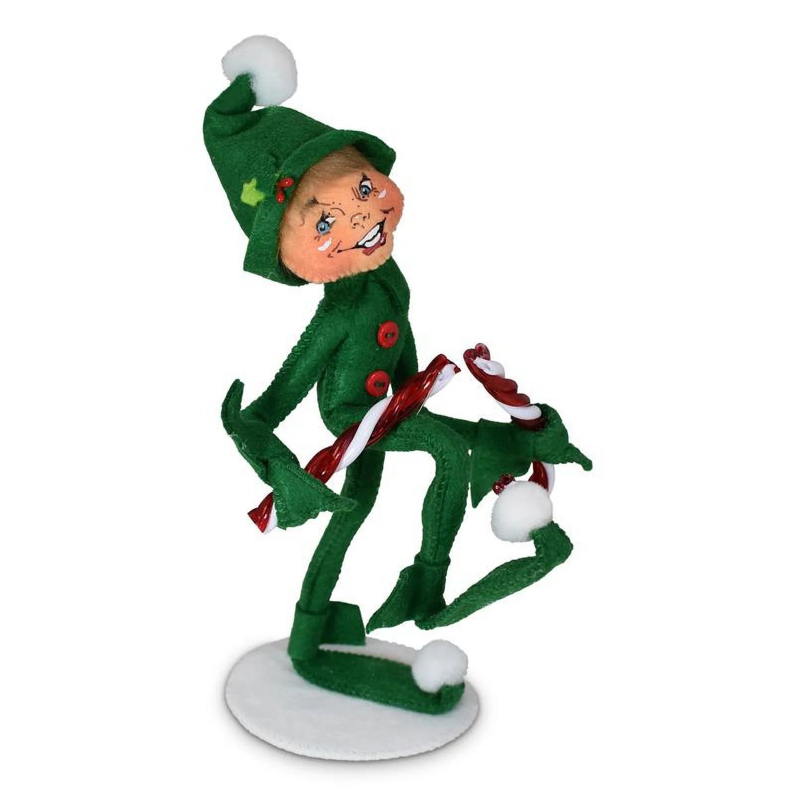 9in Candy Cane Elf Plush with Tag M734450
