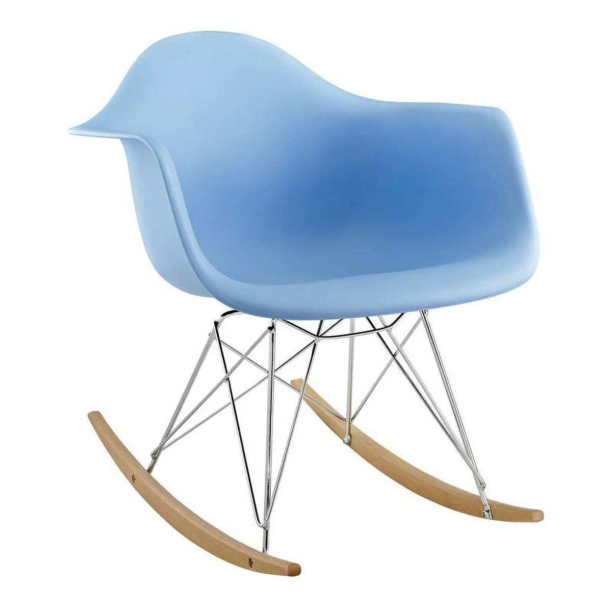Blue Plastic Rocker Arm Chair L81056