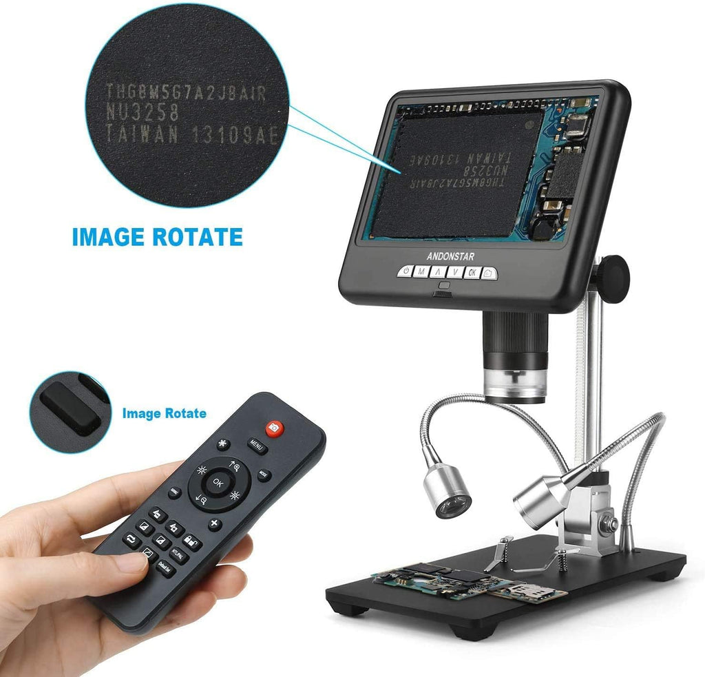 Digital Microscope with 7-inch LCD Screen, 200X Magnification F119