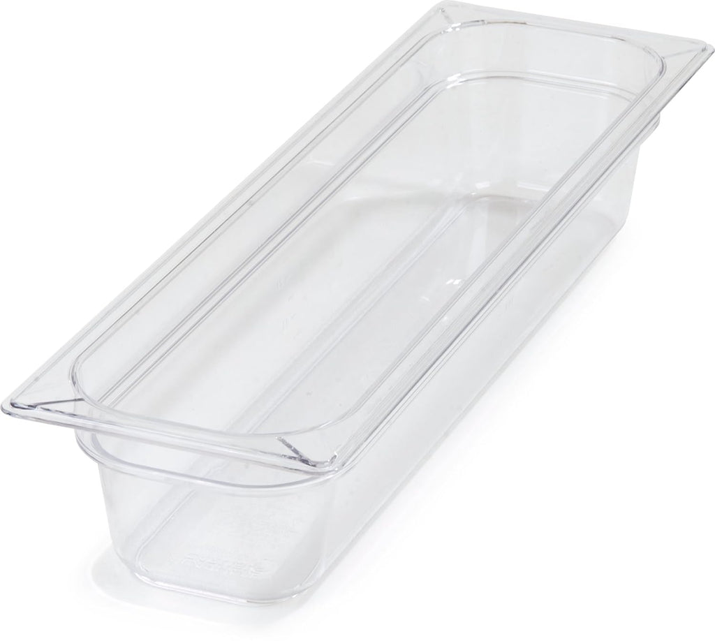 Clear 5.1 qt. Half-Size Polycarbonate Food Pan (Case of 6) S573