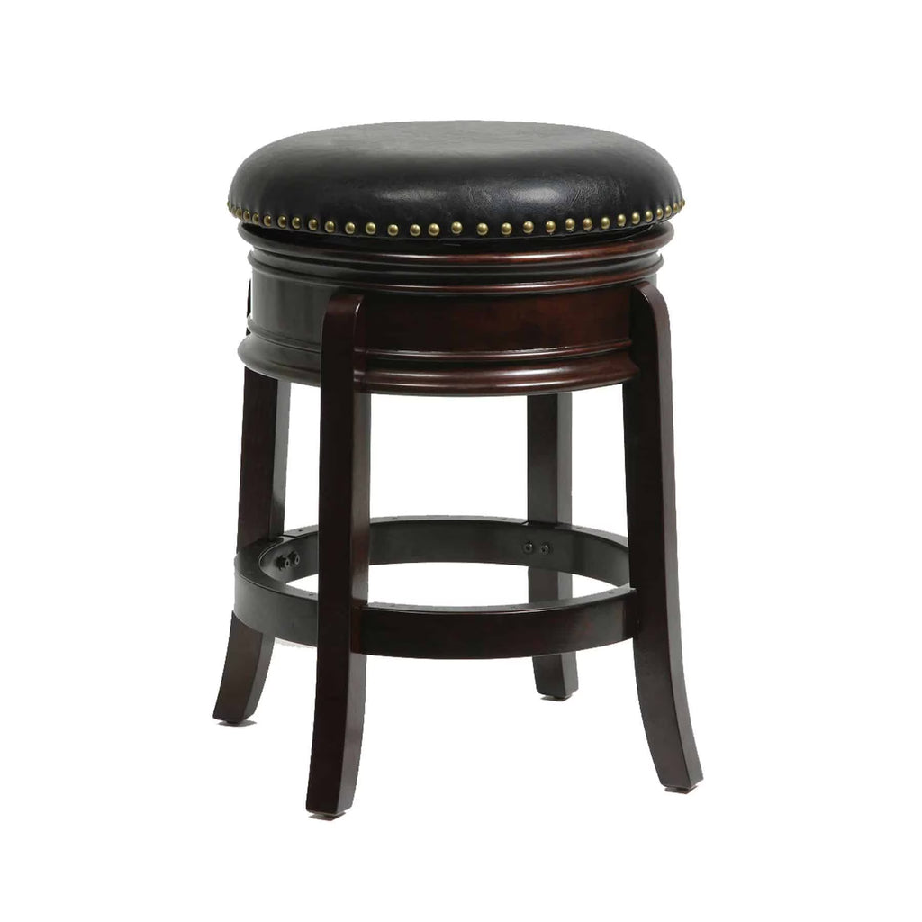 Cappuccino Backless Swivel Wood Counter Stool K304