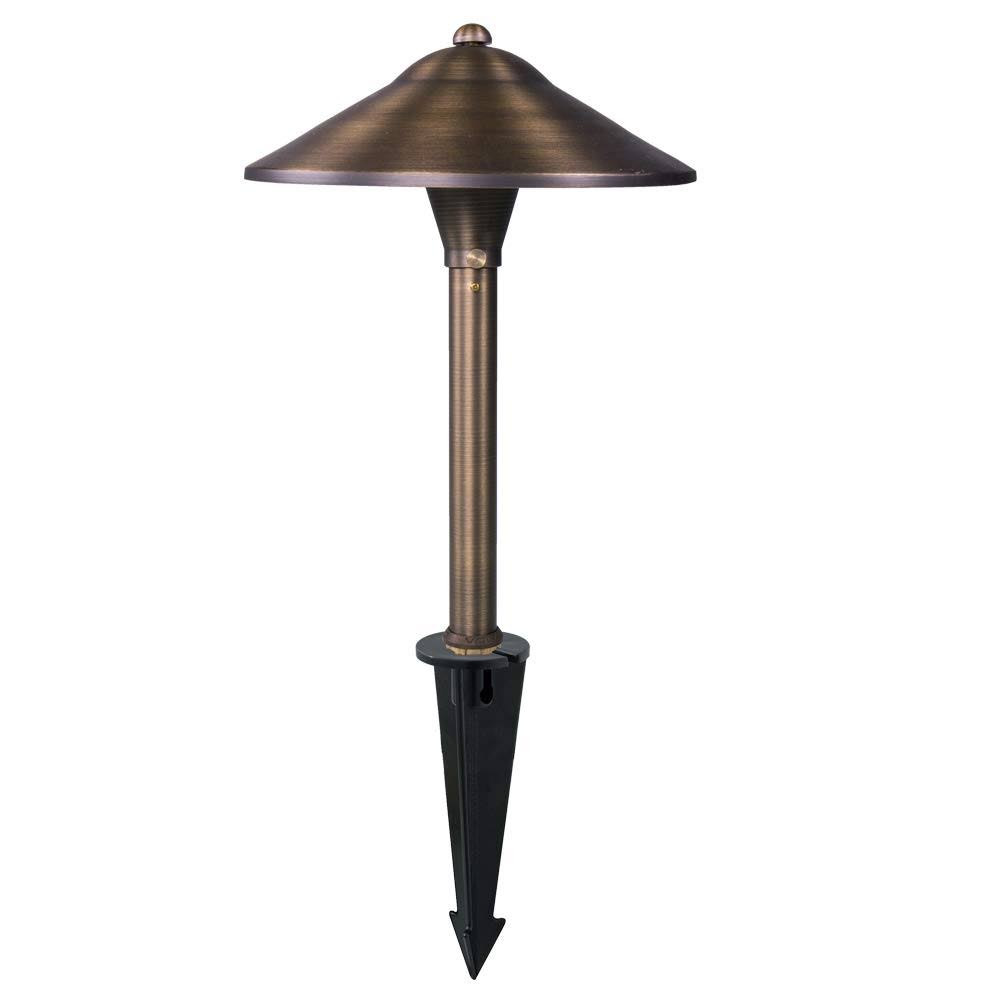 Bronze Solid Cast Brass Mini Path Light with LED Bulb V654