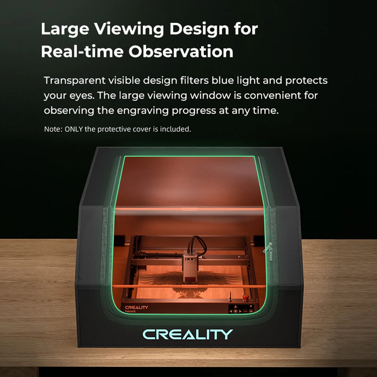 Engraver Enclosure with Vent Eye Protection Fireproof Dustproof Noise Reduction Cutting Enclosure S951