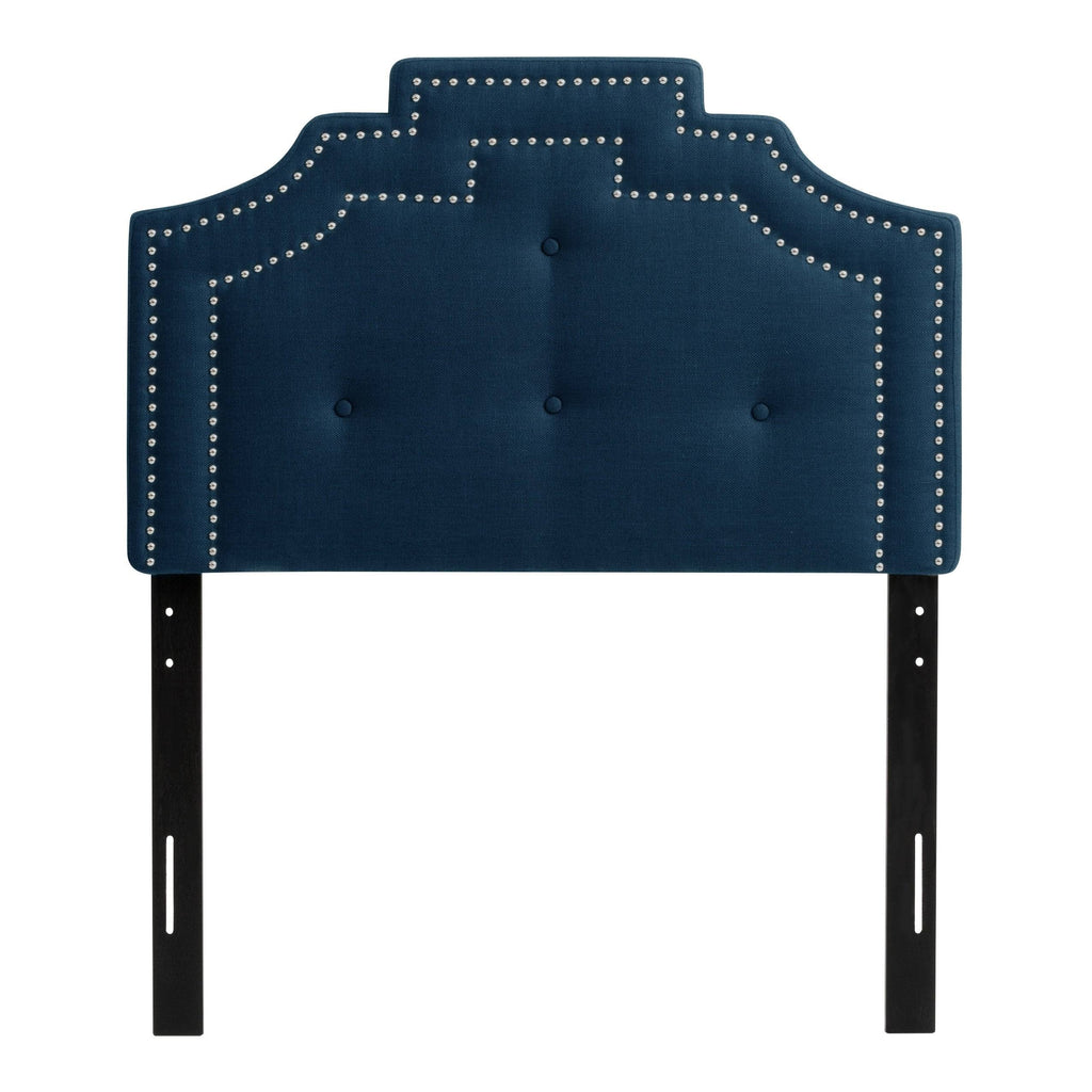Navy Blue Button Tufted Headboard O8790