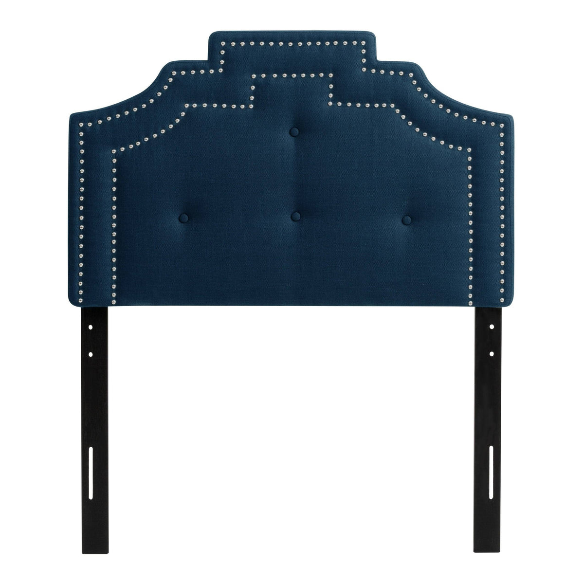 Navy Blue Button Tufted Headboard O8790