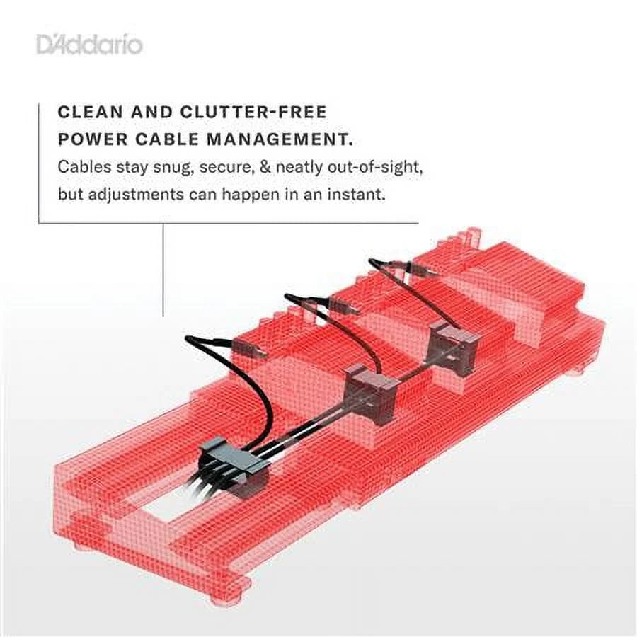 Black Telescopically Expanding 2-Rail Pedalboard System B22936