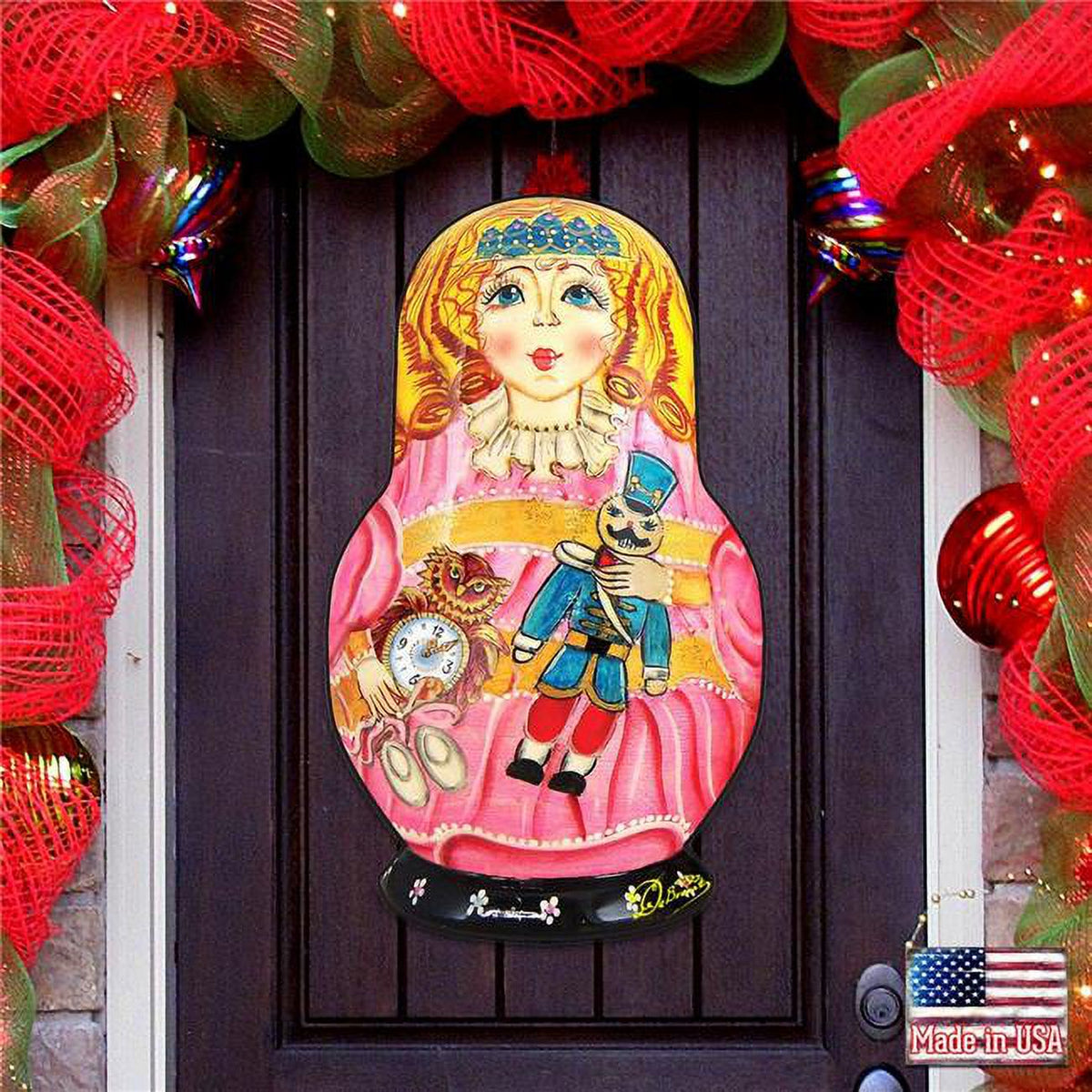 Nutcracker Nesting Doll Door Decor X602508