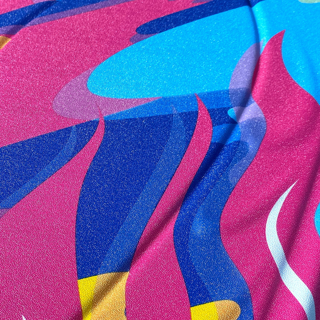 40" Pink & Blue Bodyboard with Leash H1408