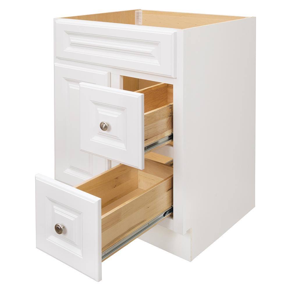 White 24 in. W x 21 in. D x 33.5 in. H Bathroom Vanity Cabinet P890