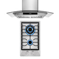 2 Piece Kitchen Appliances Package with Gas Cooktop and Wall Mount Range Hood K2971