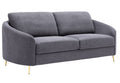 Gray Upholstery Sofa with Wooden Frame and Metal Legs T678001