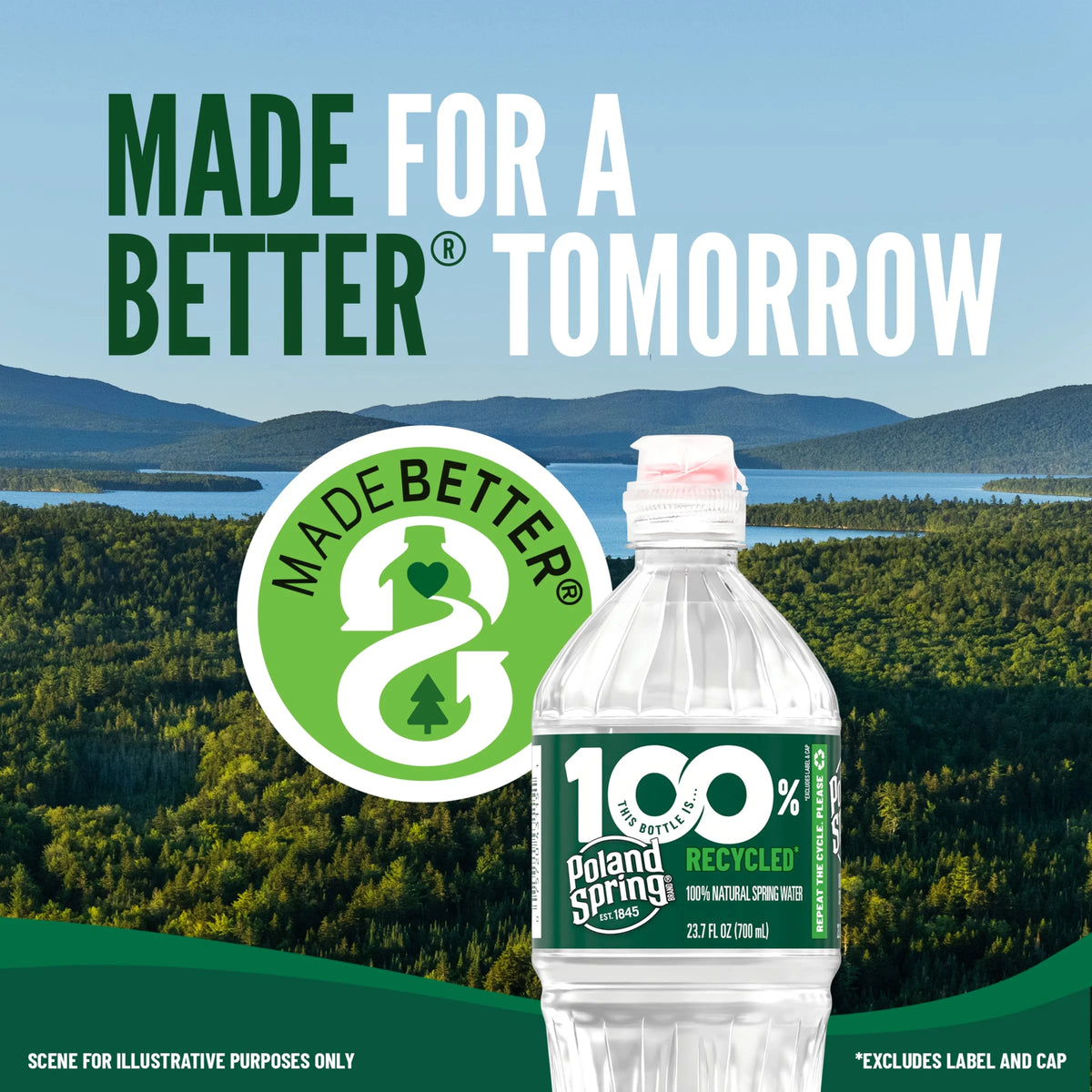 20 Ounce Natural Spring Water Plastic Bottles (Pack of 28) U491959