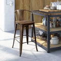 Black Counter Height Chair Set of 2 L510
