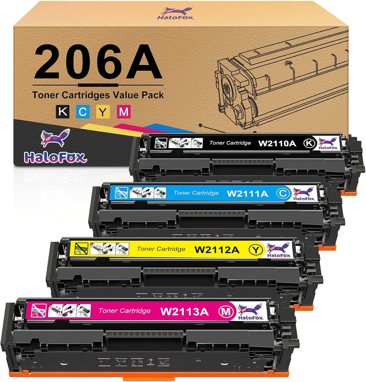 Black Cyan Yellow Magenta 4-Pack Toner Cartridge T639250