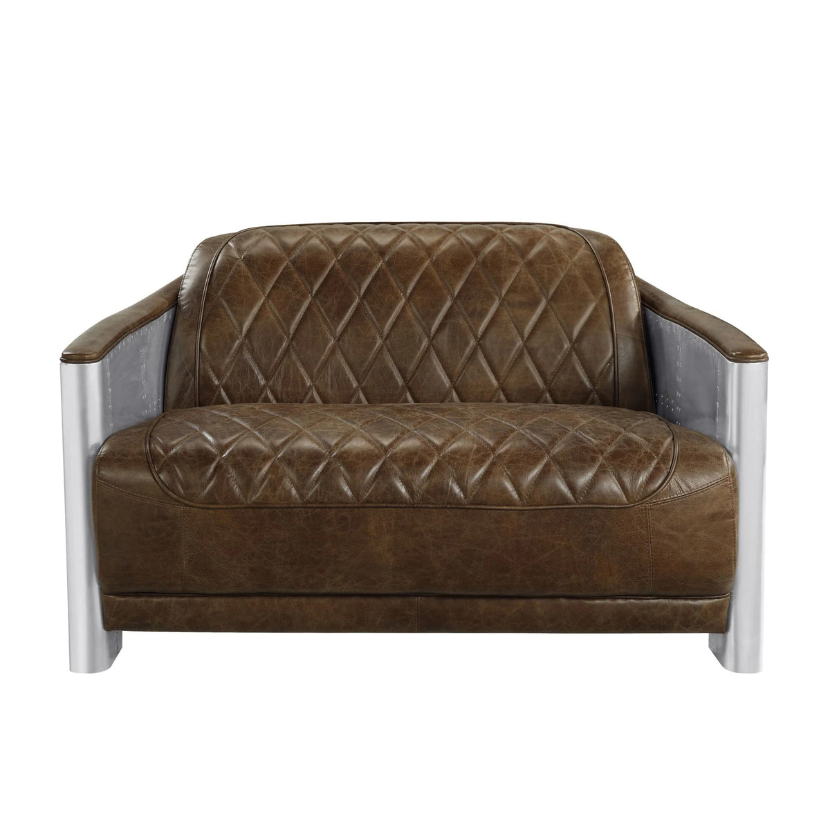 Espresso Top Grain Leather Loveseat U297079