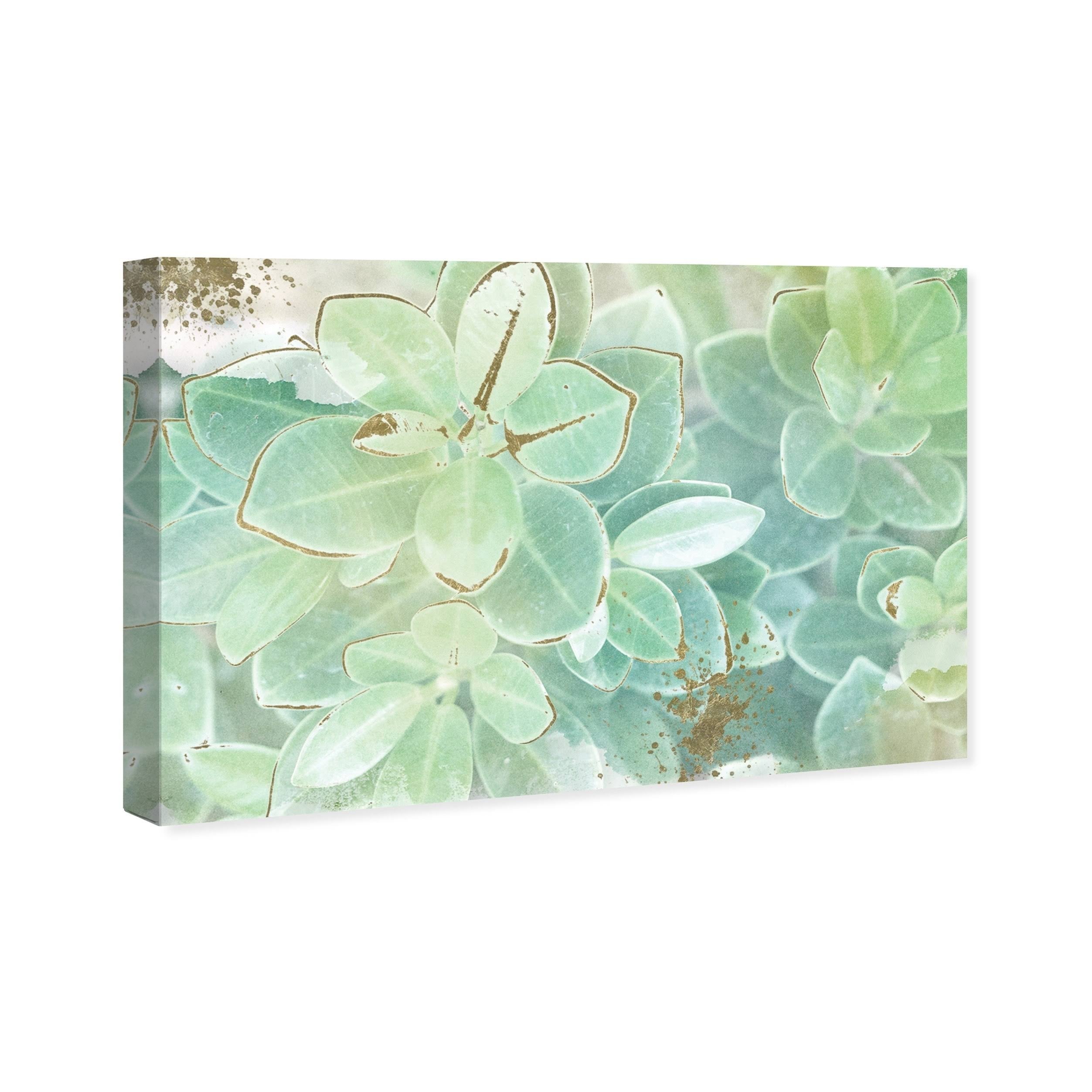 Soft Leaves Canvas Art, 60W x 40H, Green M66358