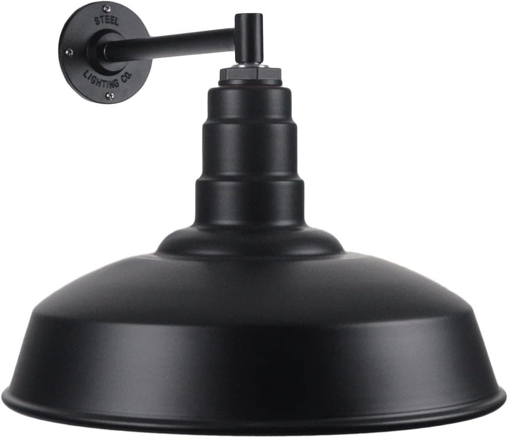 Matte Black Gooseneck Barn Light E4860