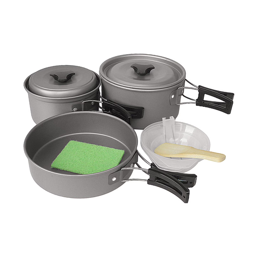 Camping Cookware Set Pot and Pan Compact Lightweight E51526
