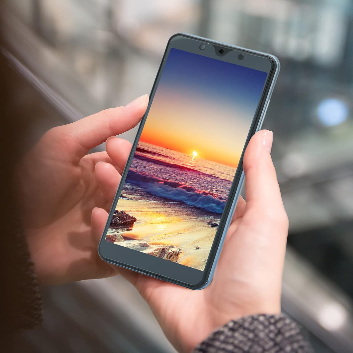 Grey 5.72" HD Curved Screen Dual SIM Smartphone, 512MB RAM + 4GB ROM, 1650mAh Battery, Pack of 2 J318