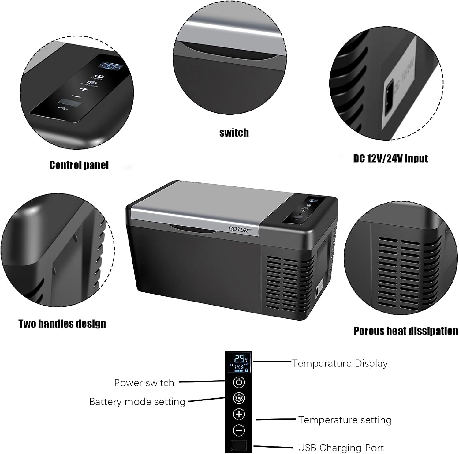 20QT Portable Refrigerator Freezer Cooler A359978