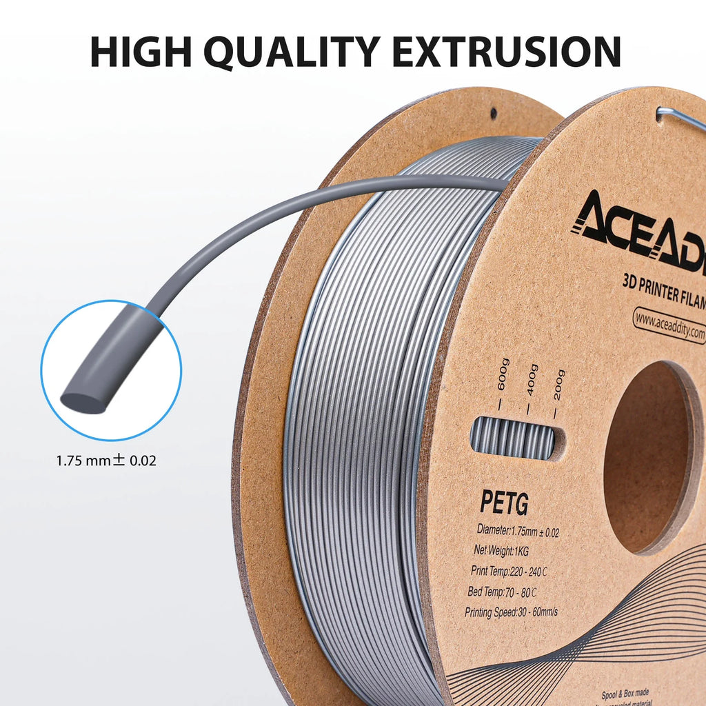 3D Printing Supplies 1.75mm Silver Spool H803951