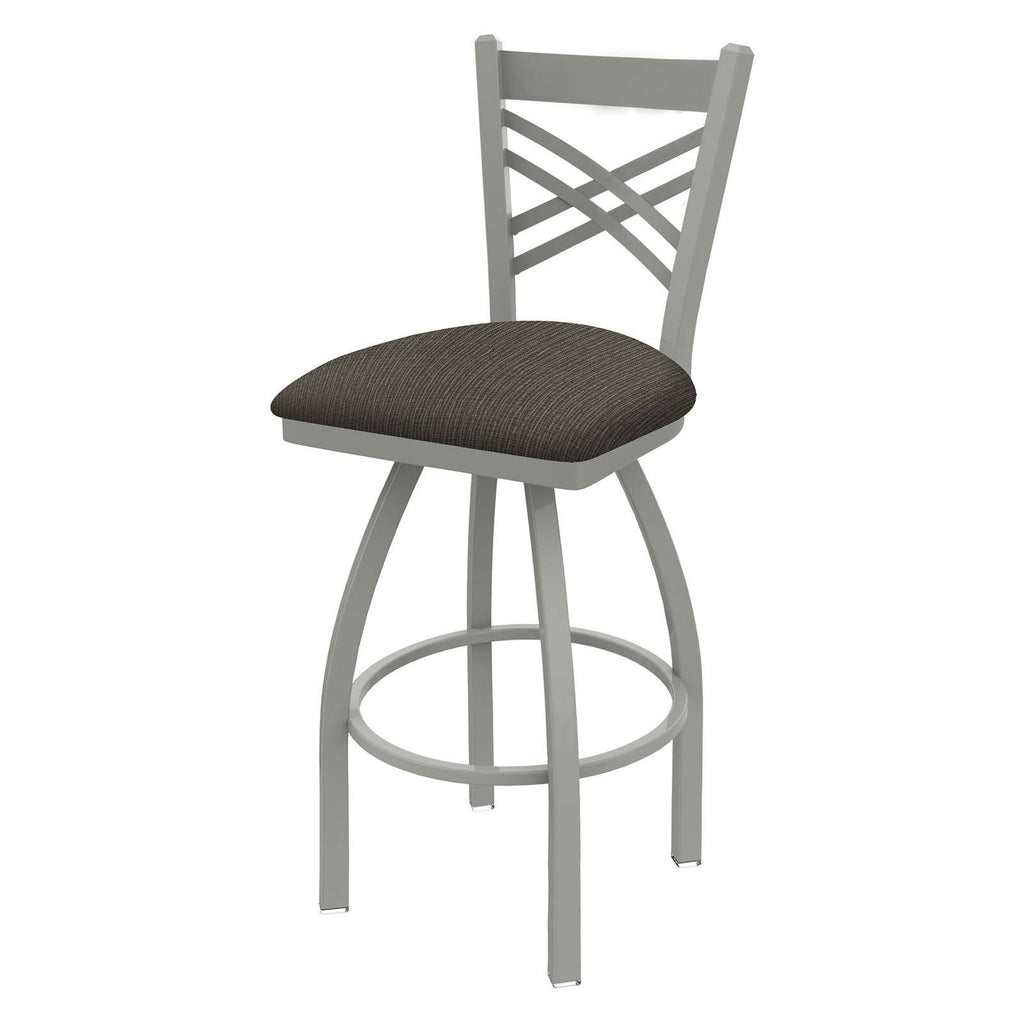 Black Wrinkle Swivel Stool with Axis Willow Seat T980