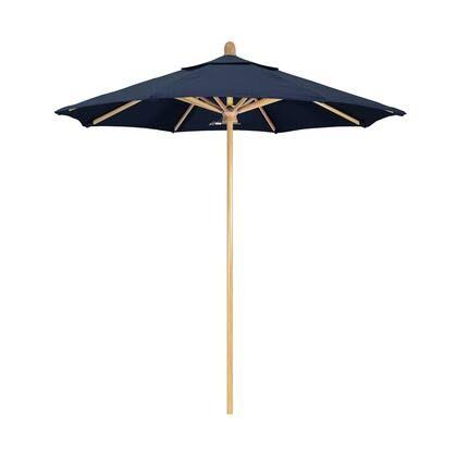 Indigo Fabric 7 1/2' Round Pulley Lift Umbrella M636355