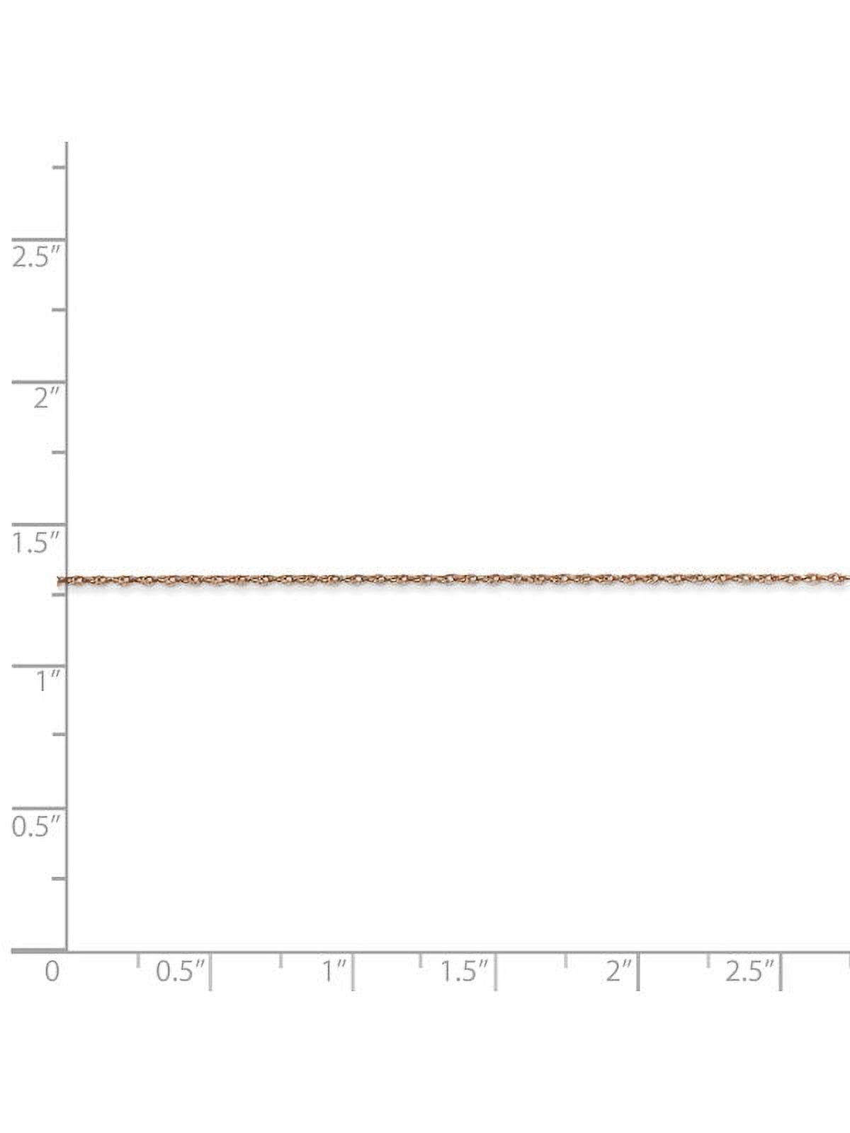 14k Rose Gold Thin Cable Rope Chain - 20 Inch N462312
