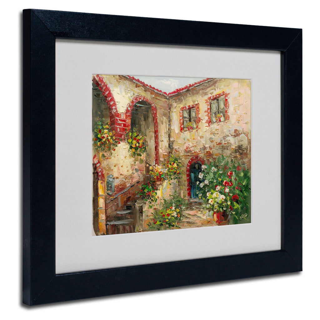 White Matte with Black Frame Courtyard Art A493817