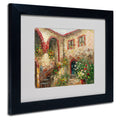 White Matte with Black Frame Courtyard Art A493817