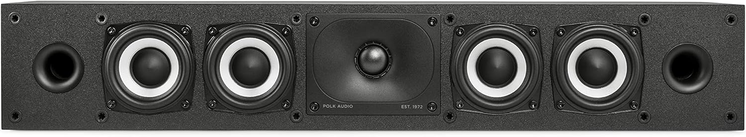 Midnight Black Slim Center Channel Speaker V6870