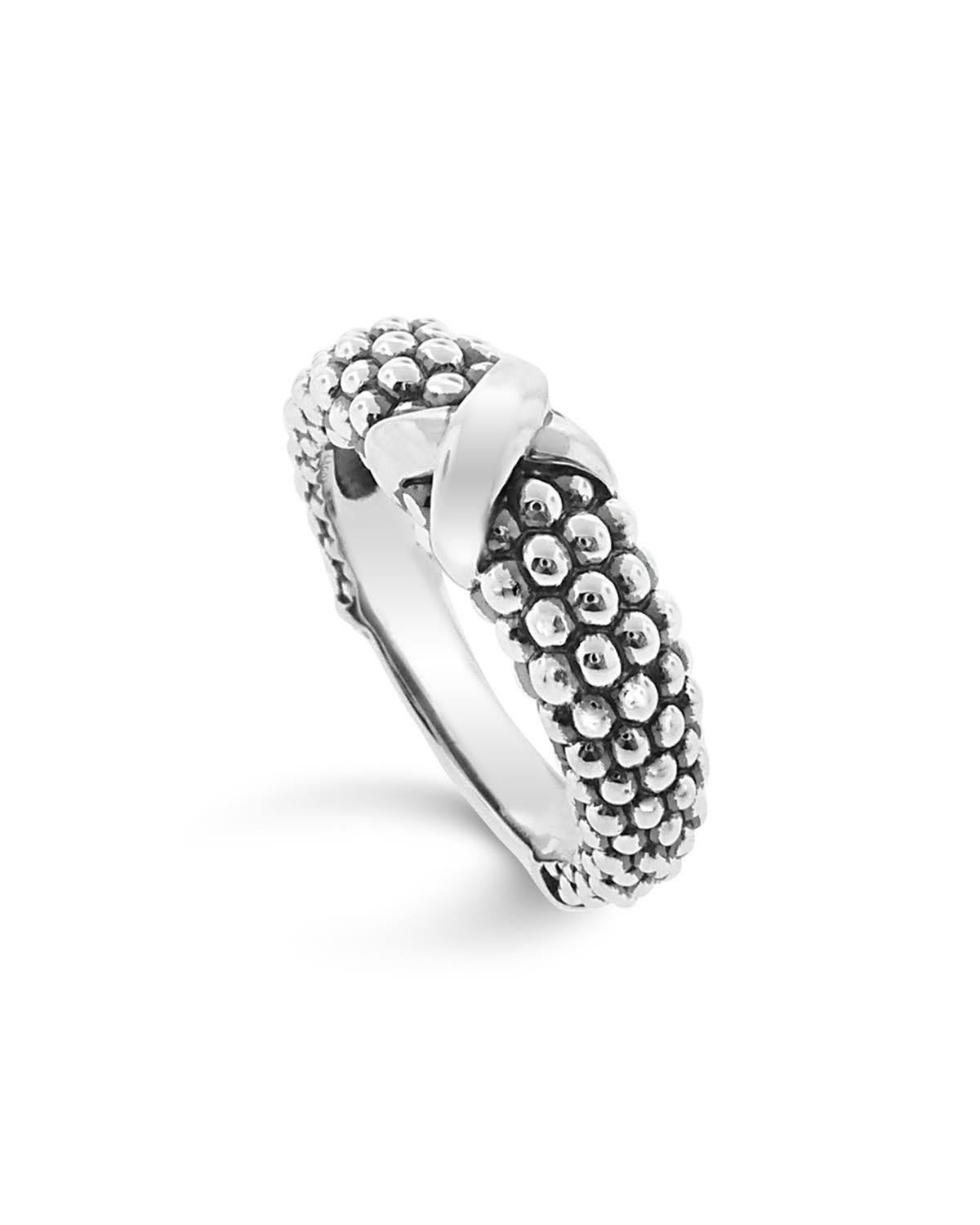 Silver Caviar Band Ring U456735
