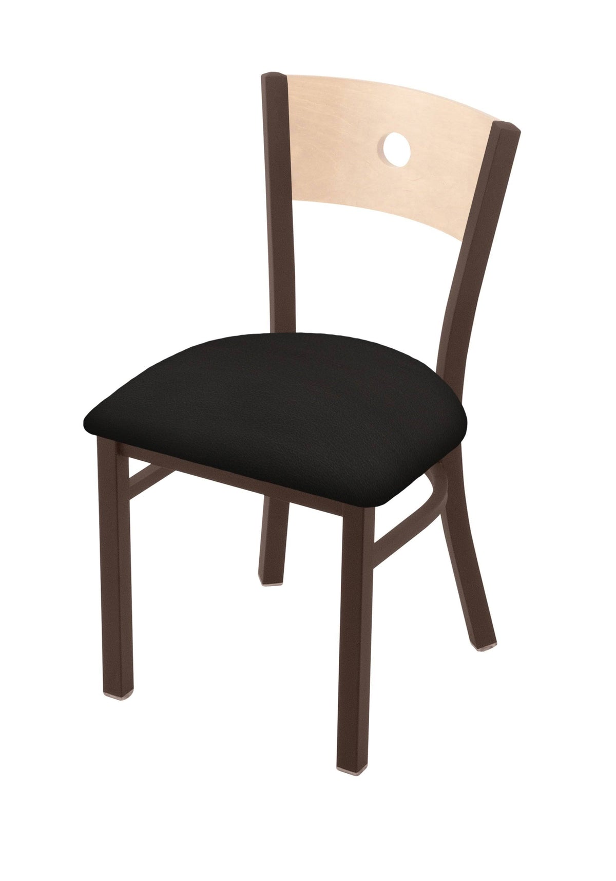 Bronze Finish Natural Back Folkstone Grey Seat Chair D5897