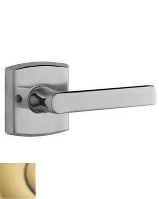 Satin Brass/Brown Lever Pair S48635