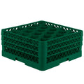 Green 20 Compartment Rack with 3 Extenders W937