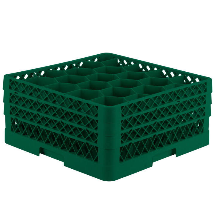 Green 20 Compartment Rack with 3 Extenders W937