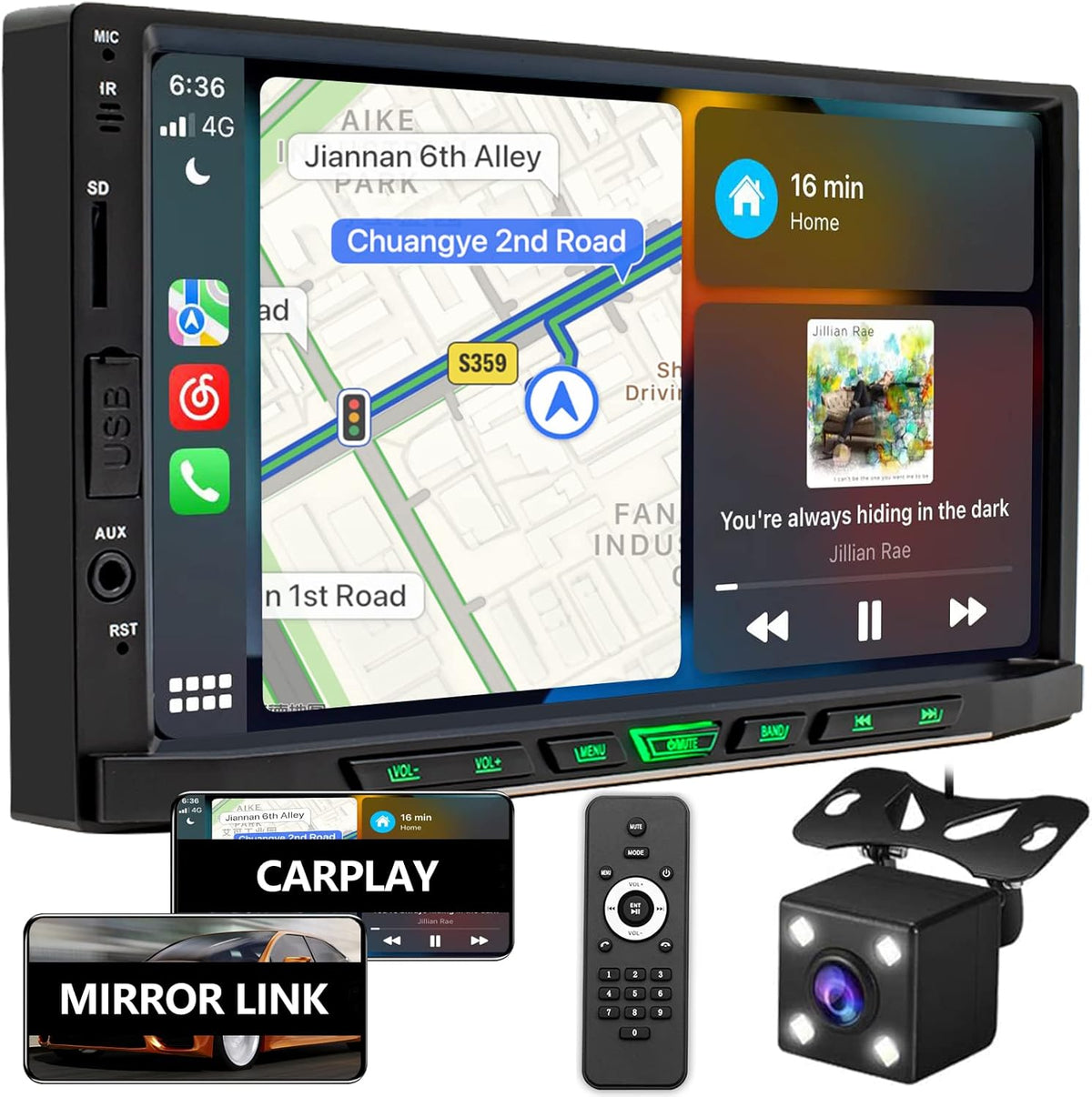 7 Inch Touchscreen Car Stereo with Bluetooth 5.1, Backup Camera K173864