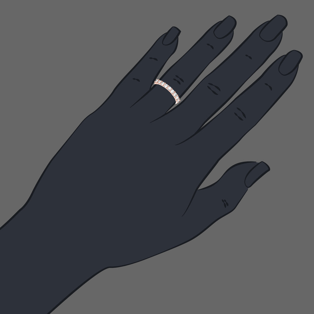 14K White Gold Diamond Wedding Band N1797