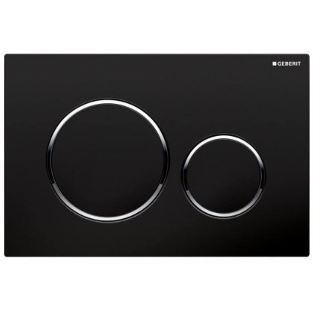 Black/Bright Chrome Dual Flush Actuator Plate O8991