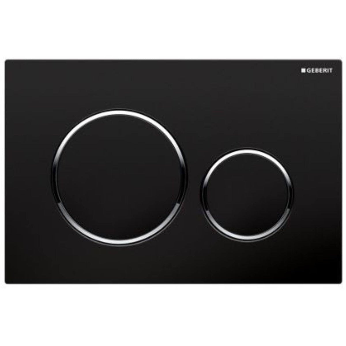 Black/Bright Chrome Dual Flush Actuator Plate O8991