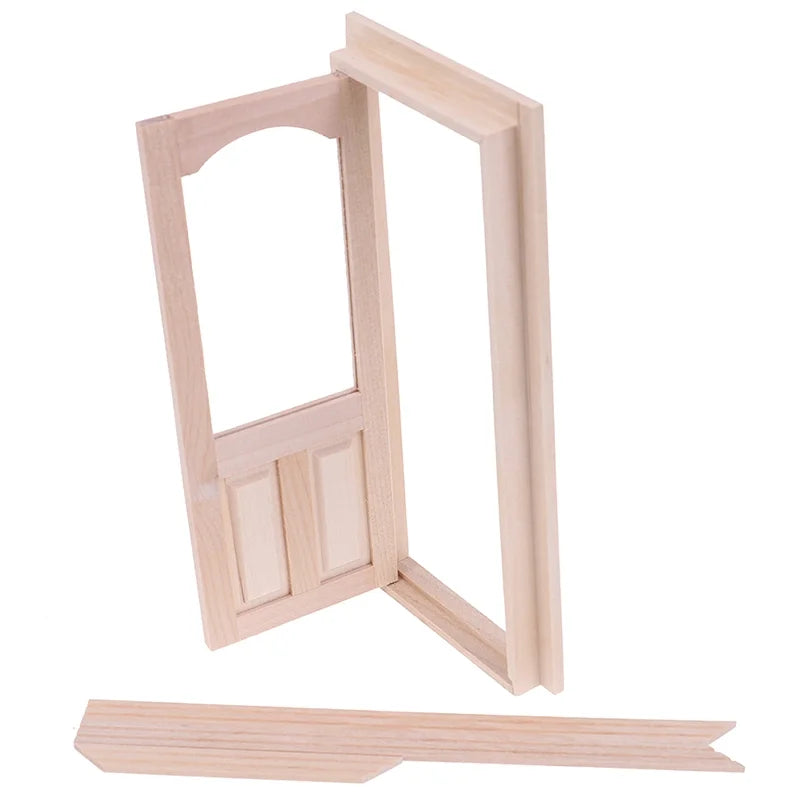 1:12 Unpainted Wooden Dollhouse Door K236730