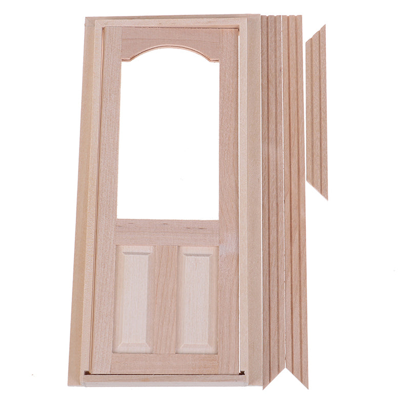 1:12 Unpainted Wooden Dollhouse Door K236730