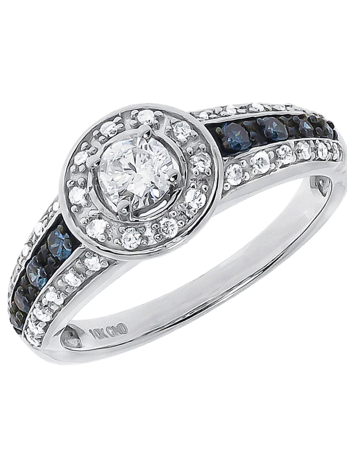 Blue White Solitaire Diamond Engagement Ring (0.60 ct) A2795