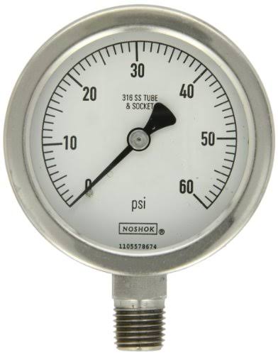 1/2 NPT Stainless Steel Gauge O12734