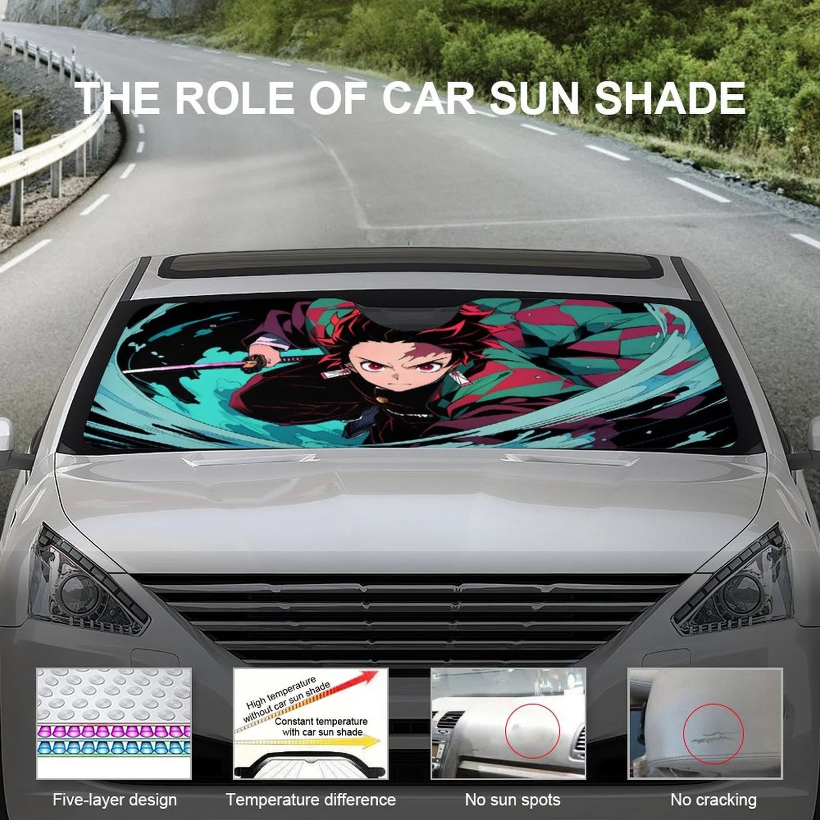 Foldable Reflective Car Windshield Sunshade W904