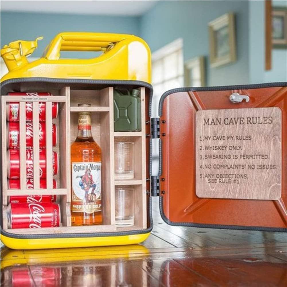 Black Pack of 2 Jerry Can Mini Bar With Whiskey Cabinet H75787