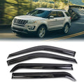 Smoke Black Outside Mount Window Vent Visor Deflectors Rain Guards 4-Piece Set G310279