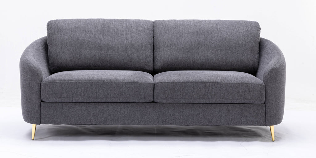 Gray Upholstery Sofa with Wooden Frame and Metal Legs T678001