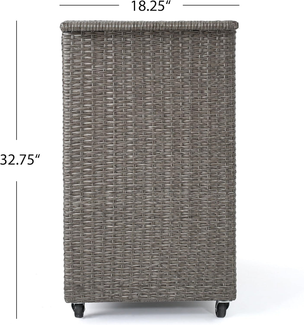 Mixed Black Outdoor Wicker Barcart R941