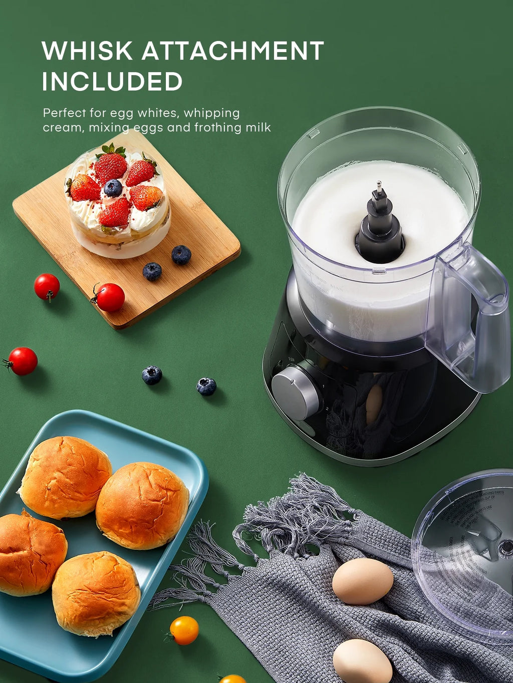 8-Cup Food Processor & Vegetable Chopper with 6 Functions A345